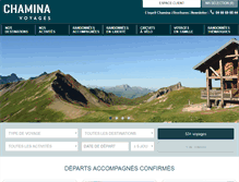 Tablet Screenshot of chamina-voyages.com
